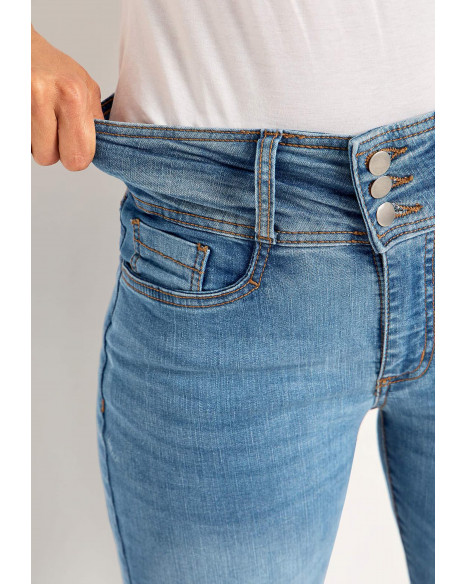 CELLBES JENNY BOOTCUT JEANS - LJUSBLÅ/DENIM