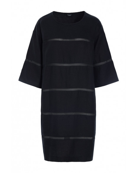 BITTE KAI RAND LAZY LINEN DRESS - BLACK