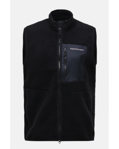 PEAK PERFORMANCE M NATURERUSH PILE VEST - BLACK