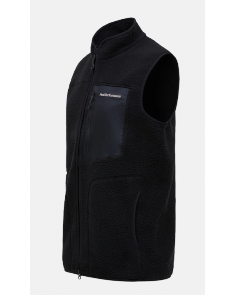 PEAK PERFORMANCE M NATURERUSH PILE VEST - BLACK