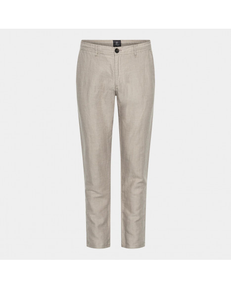 LESS WORRIES LINEN MIX PANTS - SAND