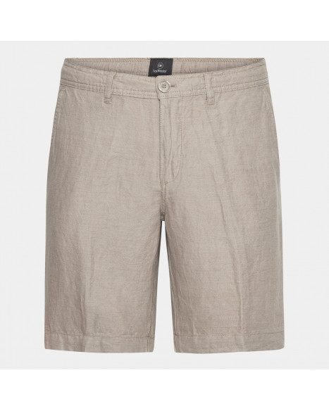 LESS WORRIES LINEN MIX SHORTS - SAND