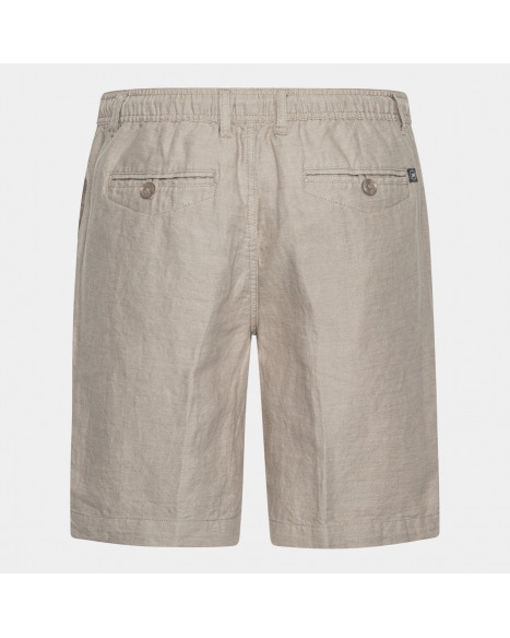 LESS WORRIES LINEN MIX SHORTS - SAND