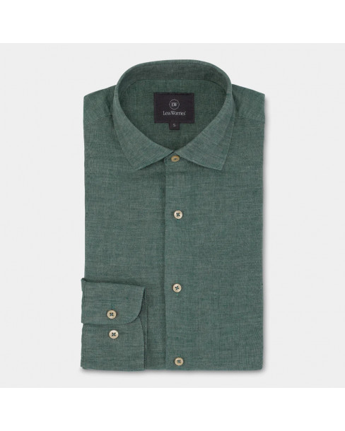 LESS WORRIES LINEN SHIRT -...