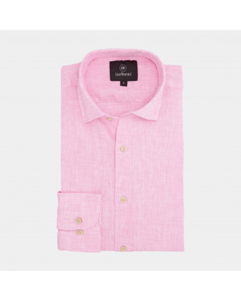 LESS WORRIES LINEN SHIRT -...