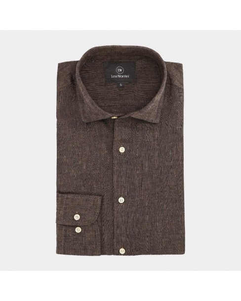 LESS WORRIES LINEN SHIRT -...