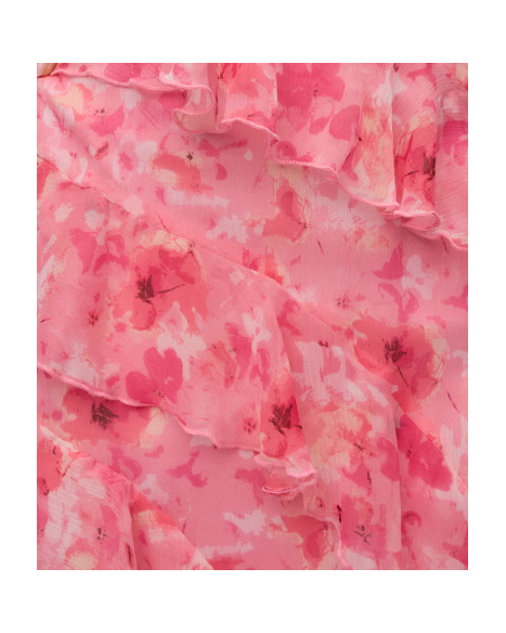 VERO MODA SMILLA LONG FRILL DRESS - ROSE SHADOW