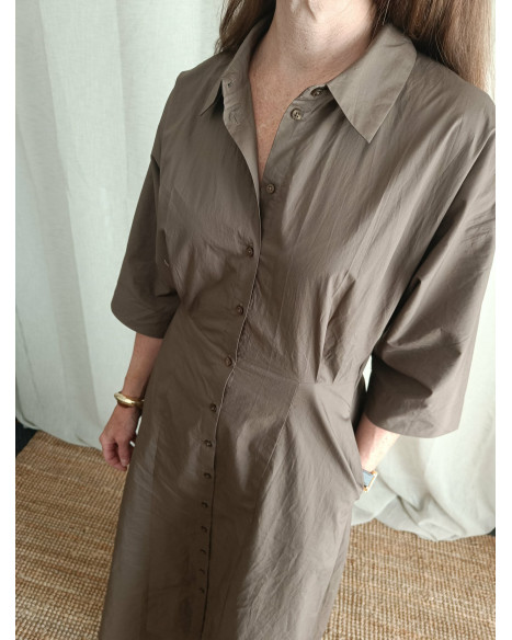 OBJECT OBJELLY HOPE 3/4 SHIRT MIDI DRESS