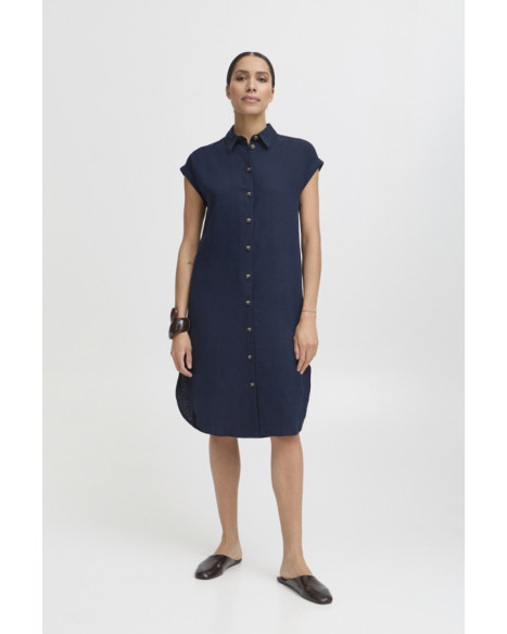 B.YOUNG BYFALAKKA SS SHIRT DRESS - COPENHAGEN NIGHT