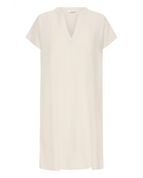 B.YOUNG BYFALAKKA V-NECK DRESS - RAINY DAY MELANGE