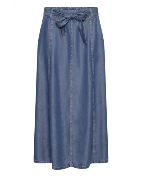 B.YOUNF BYKOSMO WIDE SKIRT 2 - MID BLUE DENIM