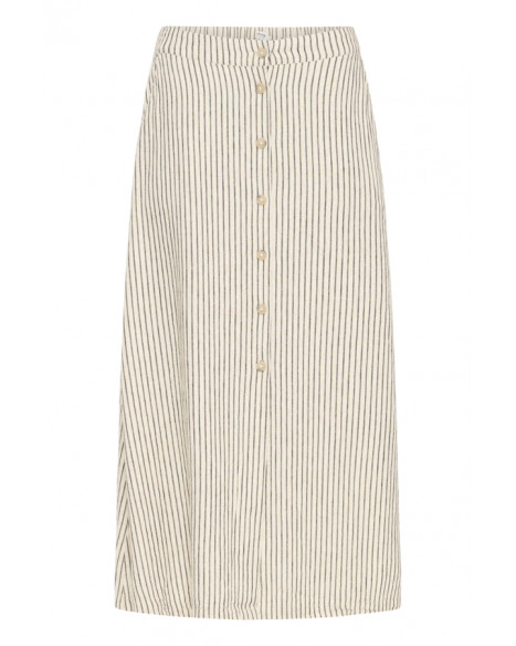 B.YOUNG BYFALAKKA BUTTON SKIRT - RAINY DAY STRIPE