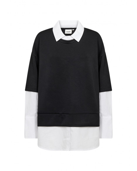 WASABI  WA-SABINA 114 SWEATSHIRT-J - BLACK COMBI