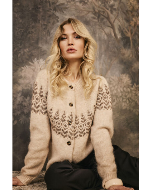 BRANDTEX JAQUARD CARDIGAN